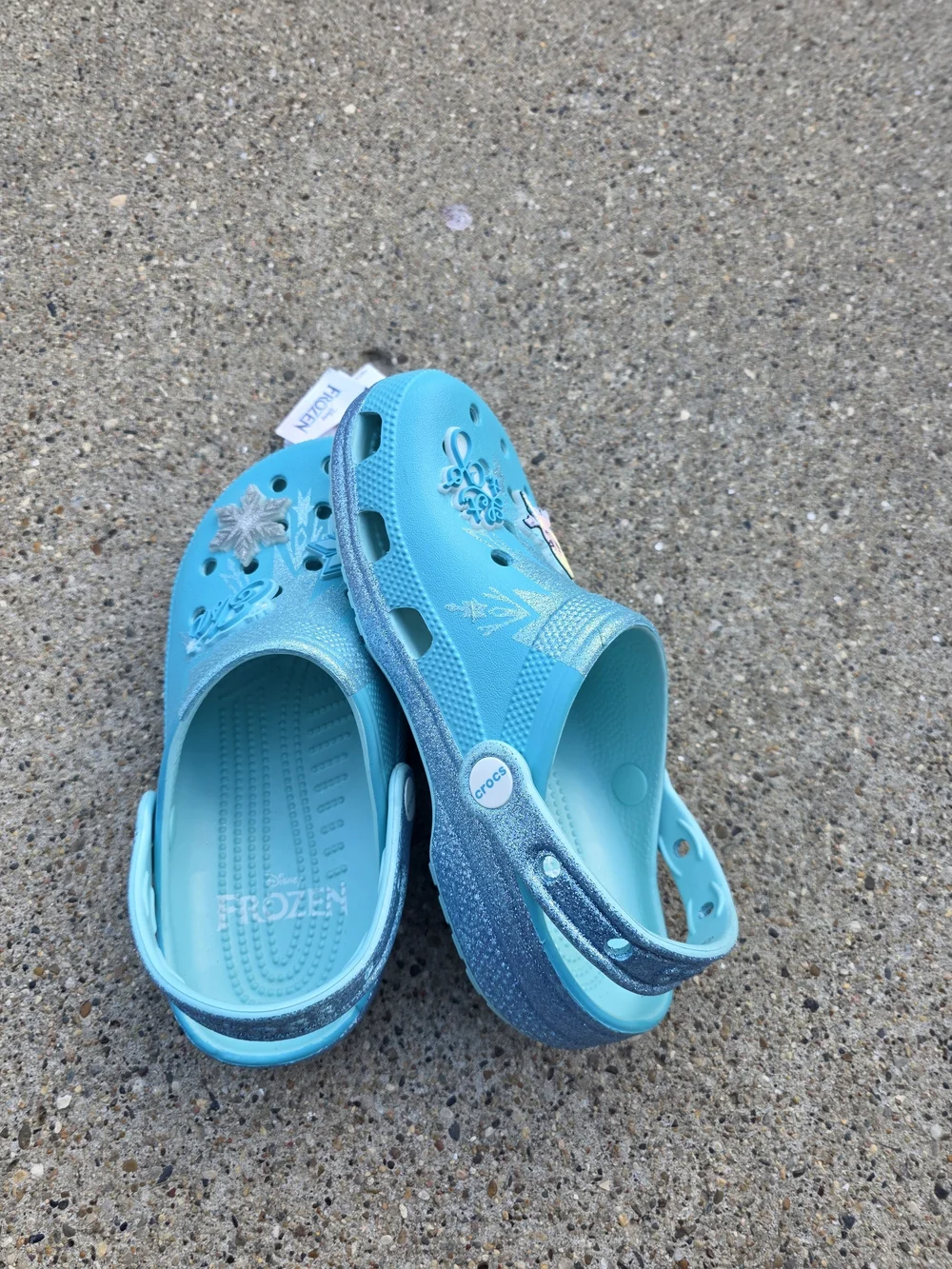 Croc X Disney Frozen Turquoise Kids Clog with Elsa Charms Youth 4y